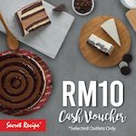 Secret Recipe - RM 10 Cash Voucher