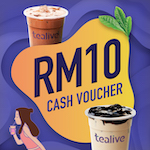 Tealive - RM 10 Cash Voucher